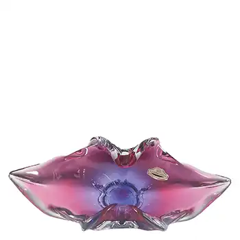 (image for) Chřibská #296/5/27 Czech Pink & Purple Glass Bowl