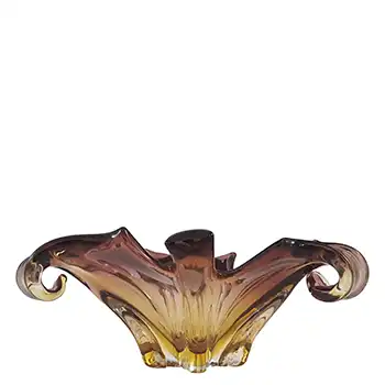 (image for) Cristallo Venezia CCC Murano Green & Pink Cased Glass Bowl