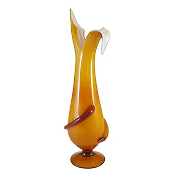 (image for) Cristalleria Fratelli Betti / Alrose Italian Empoli Glass Vase