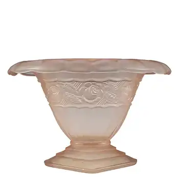 (image for) Ankerglas Bernsdorf Art Deco Pink Glass 'Rosalind' Vase