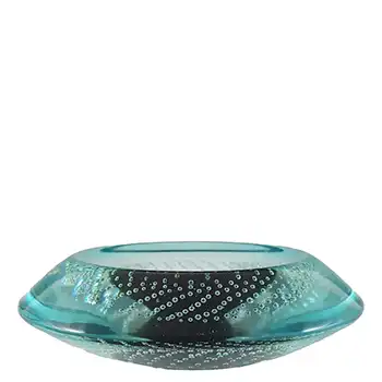 (image for) Galliano Ferro Murano Blue & Green Glass Bullicante Bowl