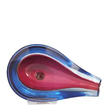 (image for) Murano Pink & Blue Sommerso Glass Vintage Geode Bowl