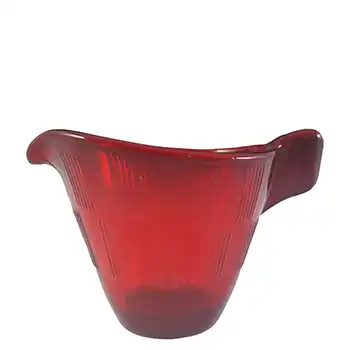 (image for) Gullaskruf Red Glass 'Randi' Creamer Jug by Lennart Andersson