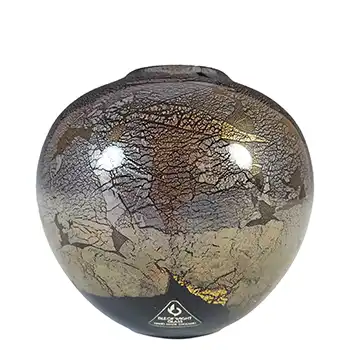 (image for) Isle of Wight Studio 'Azurene Black' Glass Vase - Labelled