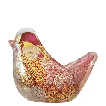 (image for) Isle of Wight Studio / Harris 'Azurene Pink' Glass Bird