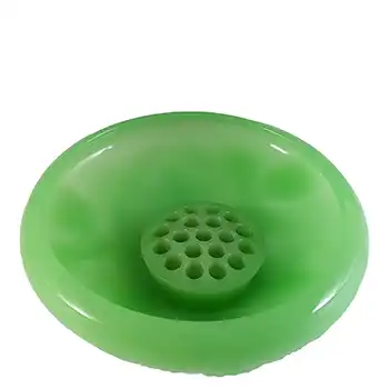 (image for) Jobling #5000 Art Deco Uranium Jade Green Glass Fircone Bowl