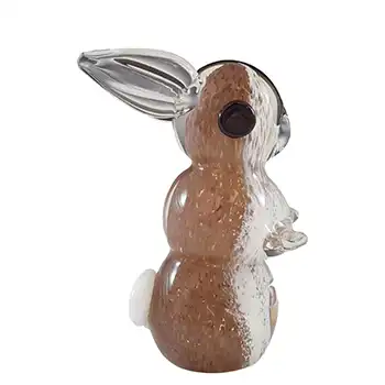 (image for) Creative Glass of King's Lynn British Brown & White Rabbit