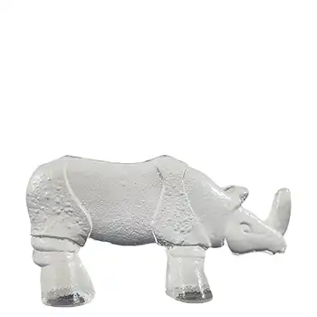 (image for) Kosta Boda Glass Rhino Sculpture - Zoo Series by Bertil Vallien