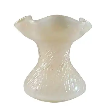 (image for) Kralik Art Nouveau Iridescent Mother-of-Pearl Glass Martelé Vase