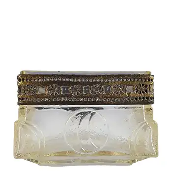 (image for) SIGNED Kumela Finnish Glass & Metal Vase by Pentti Sarpaneva