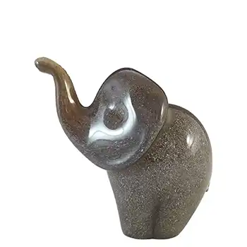 (image for) MARKED Langham Grey Glass Vintage Elephant Sculpture