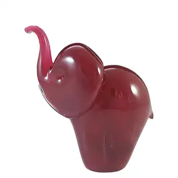 (image for) MARKED Langham British Pink Glass Elephant Sculpture