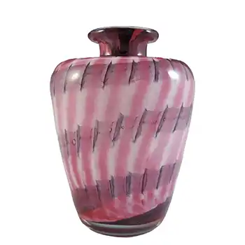 (image for) Mtarfa Maltese Pink & Purple Glass Vintage Retro Vase