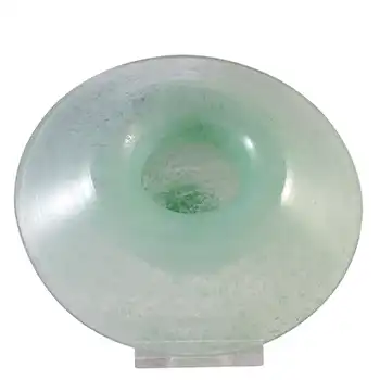 (image for) Nazeing Clouded Mottled Green Bubble Glass Posy Bowl