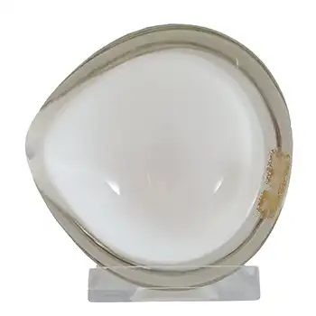 (image for) SIGNED Nuutajarvi Notsjo Kaj Franck White Glass 'Kastanja' Bowl