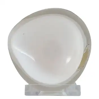 (image for) LABELLED Nuutajarvi Notsjo Kaj Franck White Glass 'Kastanja' Bowl