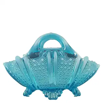 (image for) Davidson Blue Pearline Glass 'Richelieu' Basket Bowl