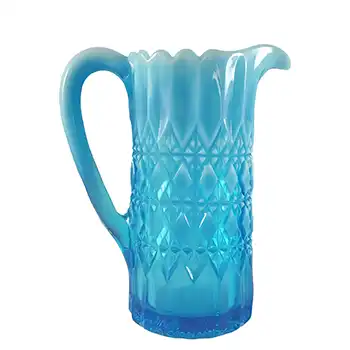 (image for) Davidson Blue Pearline Glass 'Prince William' Jug
