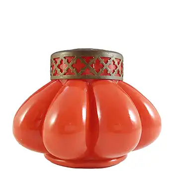 (image for) Czech / Bohemian Vintage Art Deco Red Glass Posy Vase