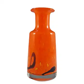 (image for) Prachen Red & Black Glass 'Flora' Vase by Frantisek Koudelka