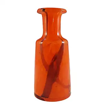 (image for) Prachen Czech Red & Black Glass 'Flora' Vase by F Koudelka