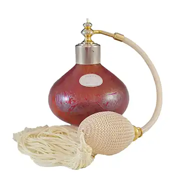 (image for) LABELLED Royal Brierley Iridescent Glass 'Studio' Perfume Bottle
