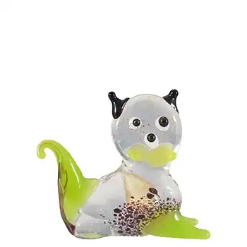 (image for) Japanese Lampworked Glass Cat - Red Ball Brand Label