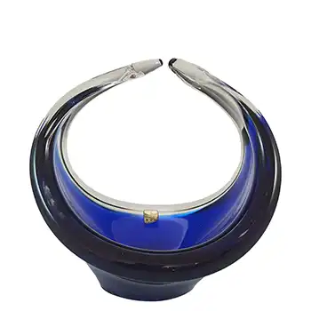 (image for) LABELLED Ryd Glasbruk Swedish / Scandinavian Blue Glass Bowl