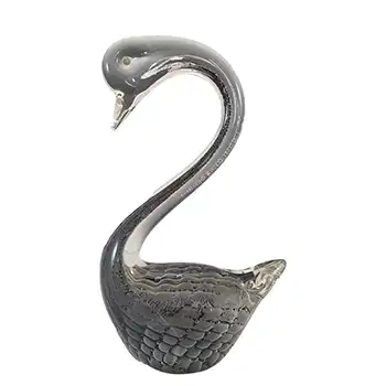 (image for) Cello Chinese Fumato Smoky Glass Swan Sculpture
