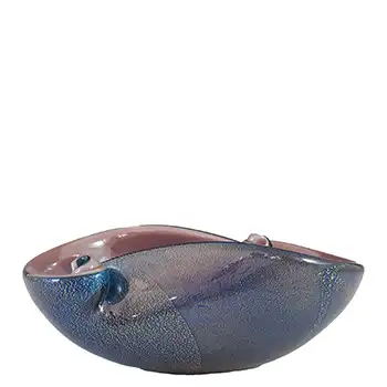 (image for) Murano / Venetian Gold Leaf Blue & Purple Glass Bowl