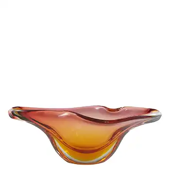 (image for) Arte Nuova? Murano Pink & Amber Sommerso Glass Bowl or Vase