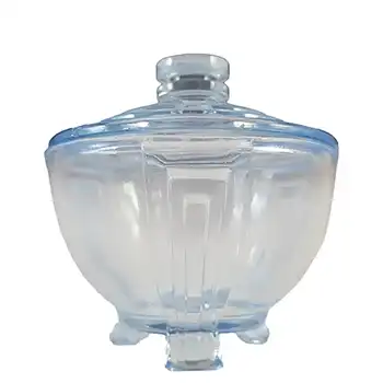 (image for) Stölzle Czech Vintage Art Deco 1930's Blue Glass Trinket Bowl