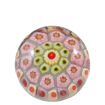(image for) Strathearn #P9 Scottish Glass Millefiori Miniature Paperweight - Labelled