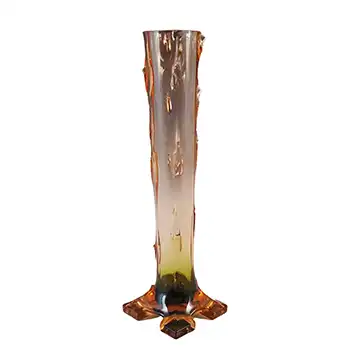 (image for) Victorian Czech / Bohemian Pink & Green Glass Thorn Vase