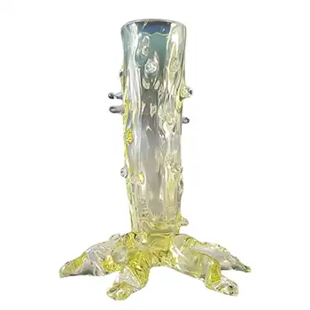 (image for) John Walsh Vaseline / Uranium Victorian Glass Thorn Vase