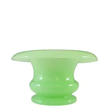 (image for) Art Deco 1930's Uranium Opaque Green Glass Vintage Bowl