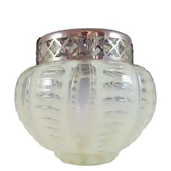 (image for) Victorian / Art Nouveau Uranium Vaseline Glass Posy Vase