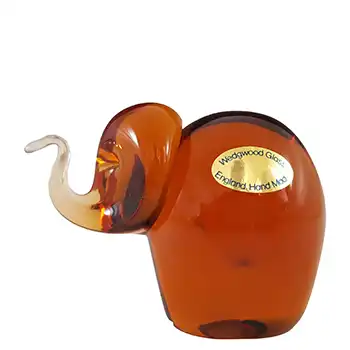 (image for) Wedgwood Lilliput Topaz Glass Elephant L5005 - Marked