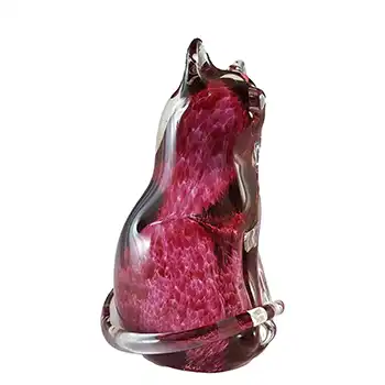 (image for) Wedgwood Speckled Pink Glass Cat RSW406 or SG440 - Marked