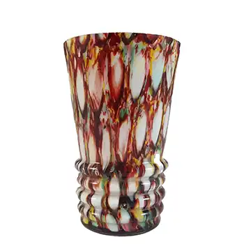 (image for) Welz Czech / Bohemian Honeycomb Spatter Glass Vase