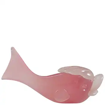 (image for) Archimede Seguso Murano Alabastro Pink Glass Fish Sculpture