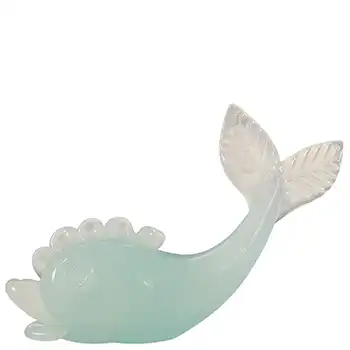 (image for) LABELLED Archimede Seguso Alabastro Green Glass Fish Sculpture
