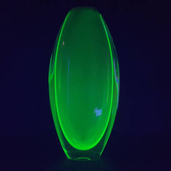 (image for) Arte Nuova Pustetto & Zanetti Murano Sommerso Uranium Glass Vase