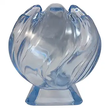 (image for) Bagley #3061 Art Deco Blue Glass Vintage 'Equinox' Posy Vase