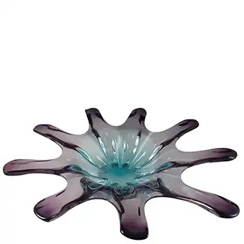 (image for) HUGE Murano Purple & Blue Vintage Glass Centrepiece Bowl