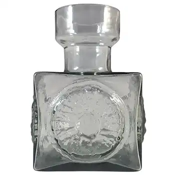 (image for) Dartington #FT66 Midnight Grey Glass Frank Thrower 'Sun' Vase