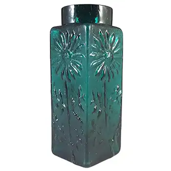 (image for) Dartington #FT228 Frank Thrower Green Glass Marguerite Vase