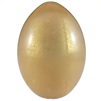 (image for) Vetreria 3 Fiori Murano Vintage Gold Leaf Glass Egg Paperweight