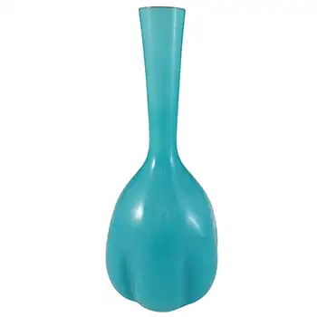 (image for) Elme 1970s Scandinavian Blue Cased Glass 'Melon-Form' Vase
