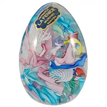 (image for) LABELLED La Fenice Murano Zanfirico Filigree Glass Paperweight